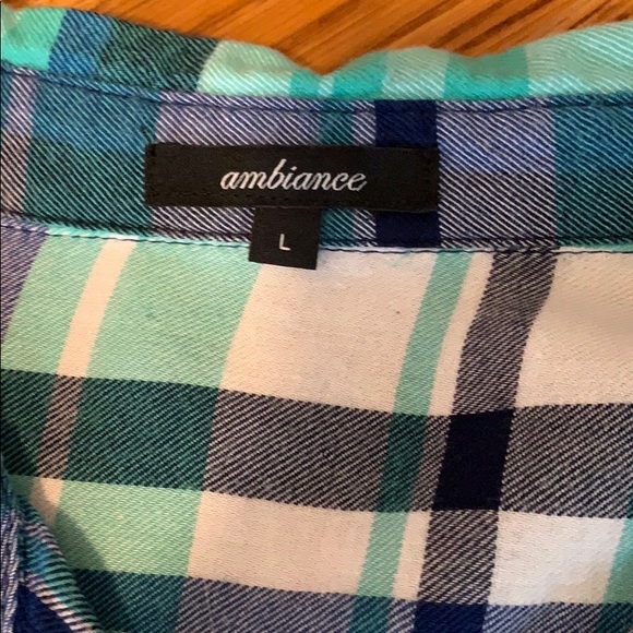 Ambiance Plaid Long Sleeve Button Up | Large - Picture 3 of 4